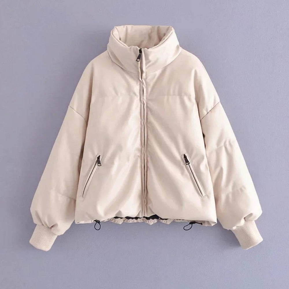 Women Cotton Coat Loose and Warm Leather Coat