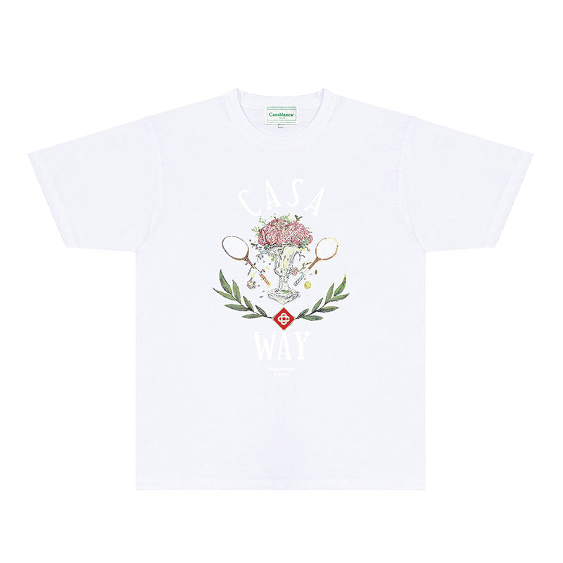Casablanca T Shirts Fashion Print Street