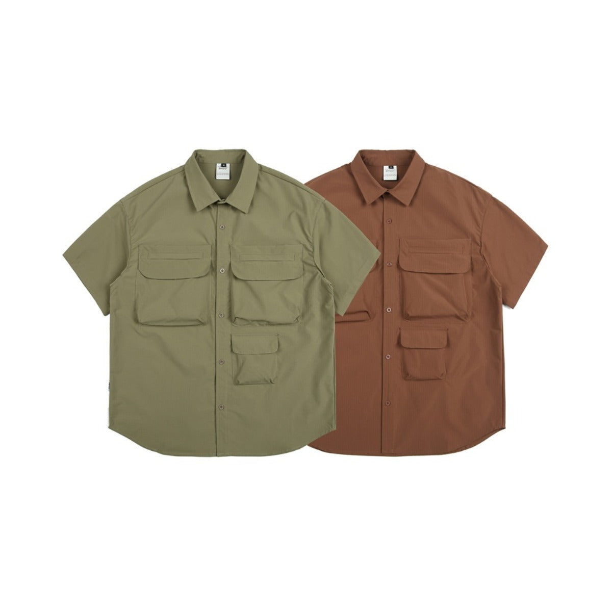 Unisex Shirt Retro Large Pocket Loose Casual
