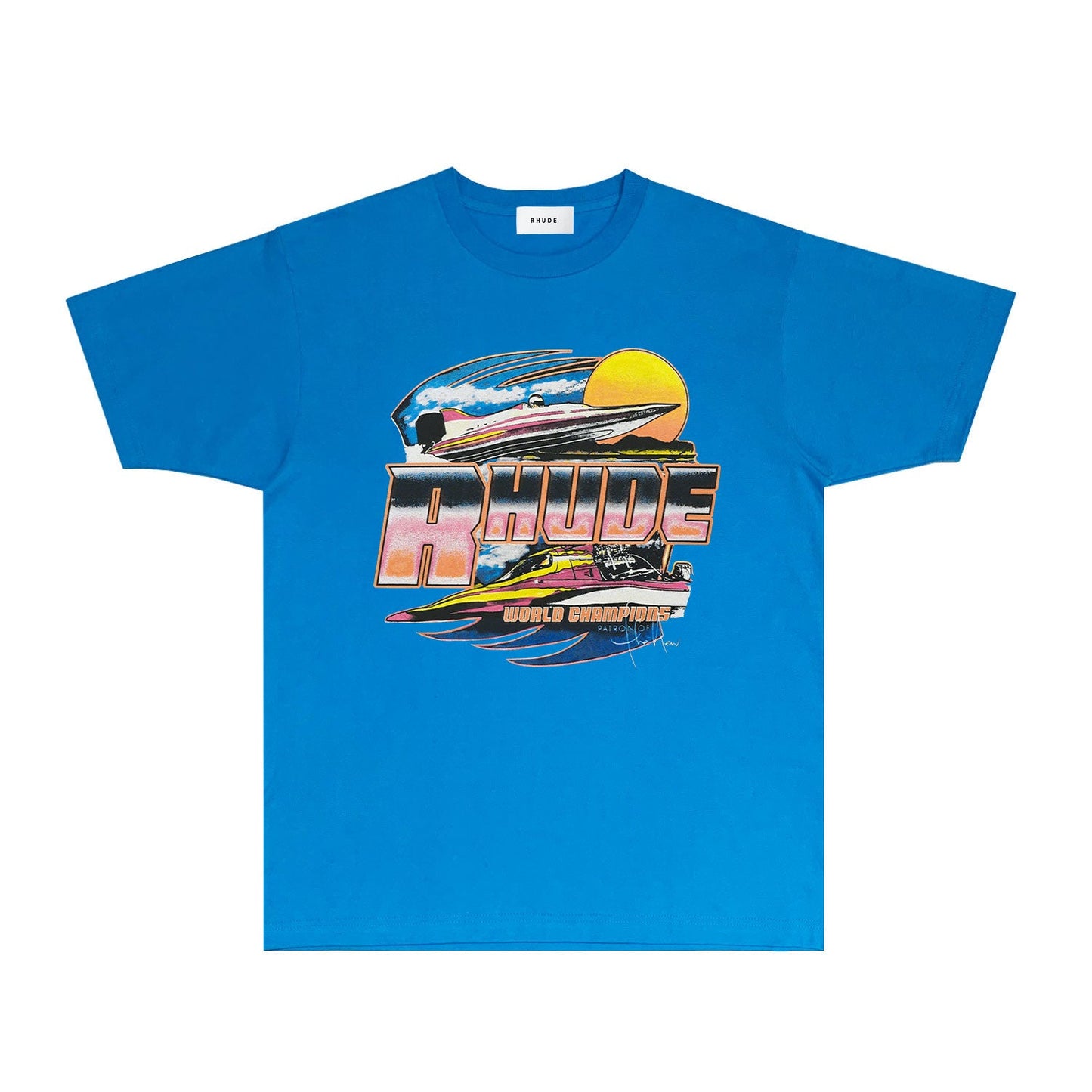 Rhude T Shirts Printed Trendy Pure Cotton