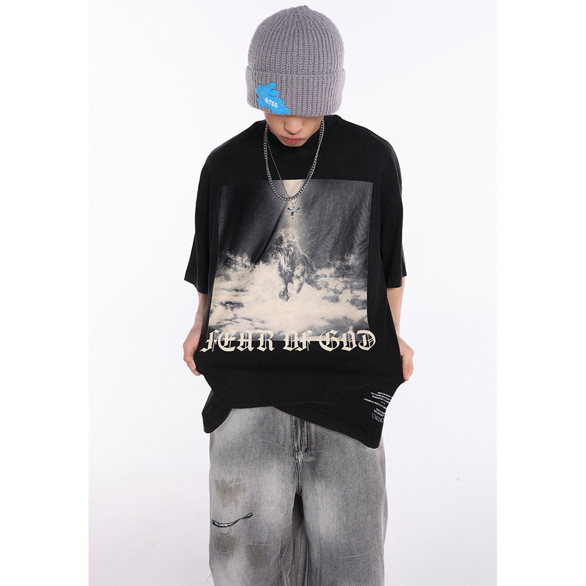 Unisex T-Shirts FOG Cotton Loose Trend T-Shirts