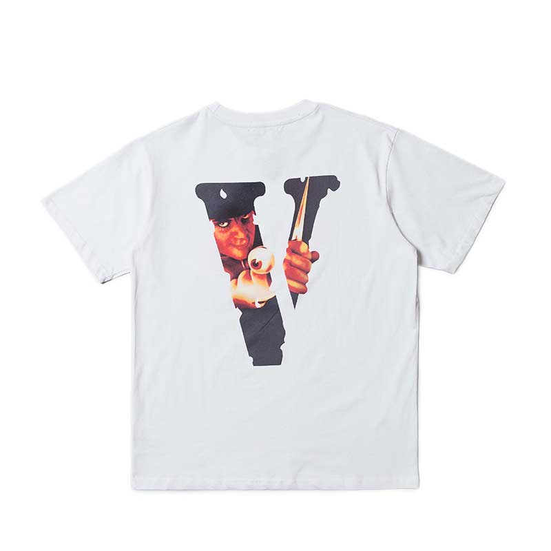 Vlone T Shirts Cartoon Character Eye Print Short Sleeve T-shirt Men's and Women's Large V Loose Half Sleeve