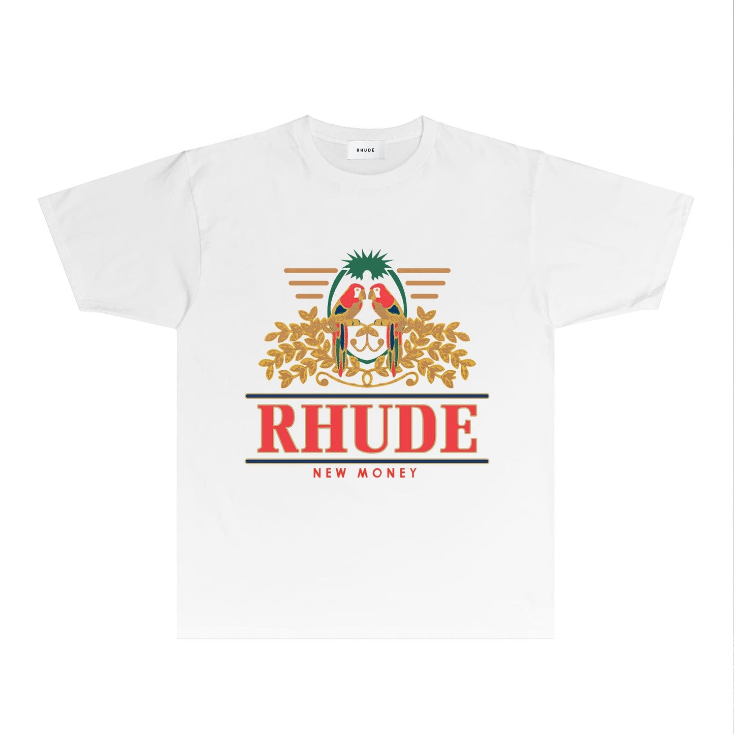 Rhude T Shirts Printed Trendy Pure Cotton