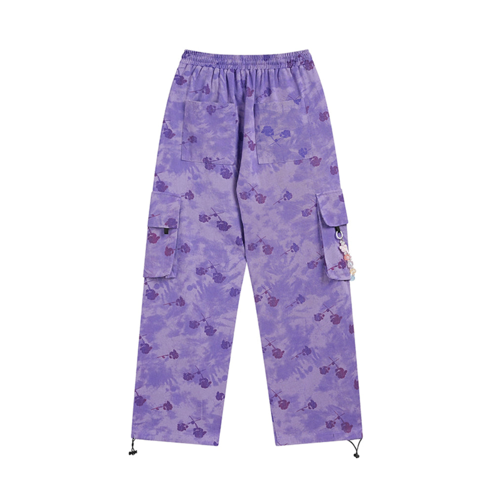 Men Sweatpants Casual Pants Workwear with Pocket Straight-Leg Wide-Leg Pants Drawstring Jogger Pants