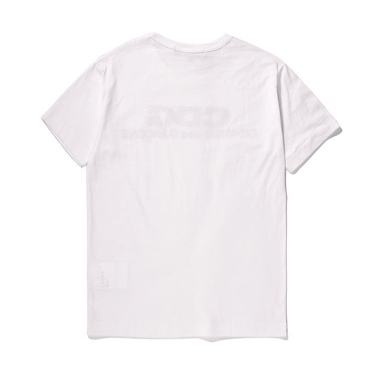 CDG Be Kind T Shirt Heart Lay Peach Heart Unisex Wear Cotton round Neck Love Short Sleeve