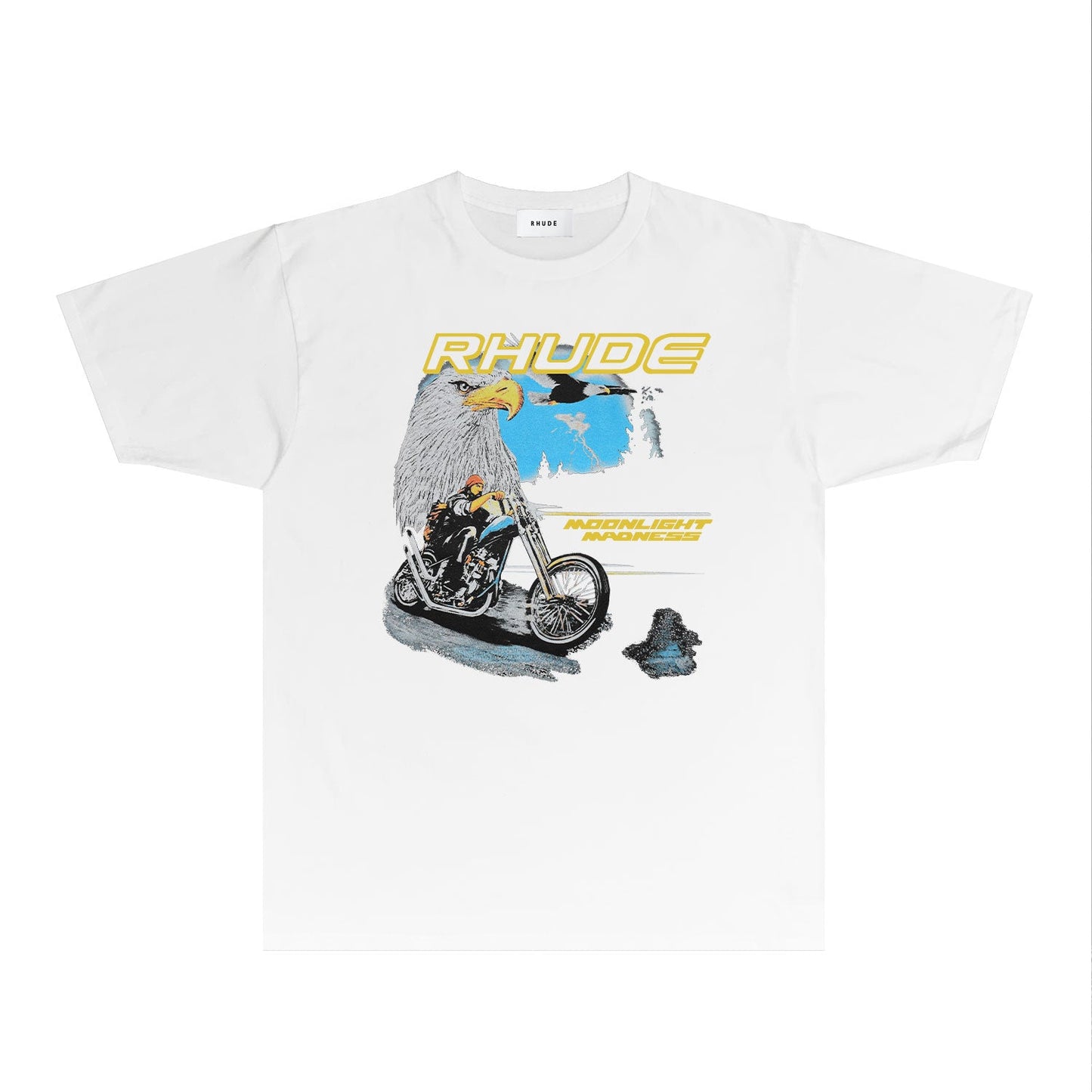 Rhude T Shirts Printed Trendy Pure Cotton
