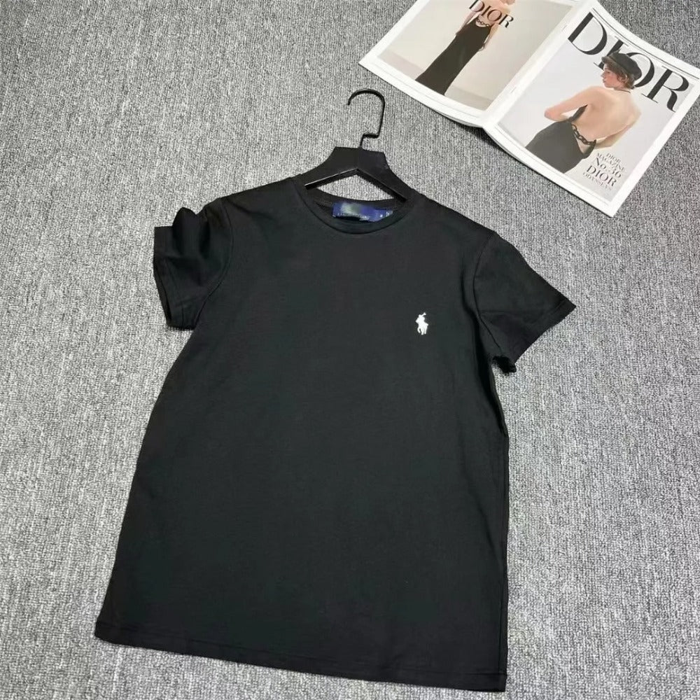 Summer Classic Polo Print Men's and Women's Short Sleeves Pu