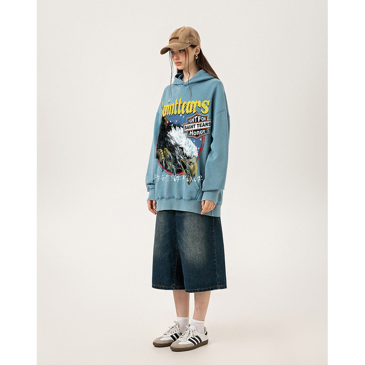 Unisex Hoodies Saint Michael Old Loose Sweater