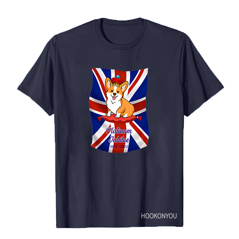 Inspired by Queen's Platinum Jubilee 2022 Elizabeth 70 Years T-shirt Logo Printed Short Sleeve T-shirt