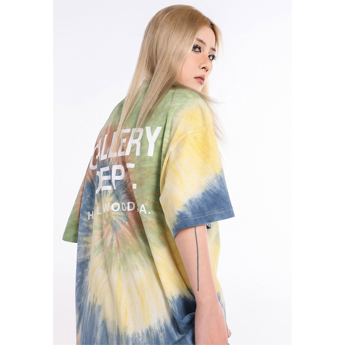 Unisex T-Shirts GALLERY DEPT Tie-dye Painted Loose Short Sleeves