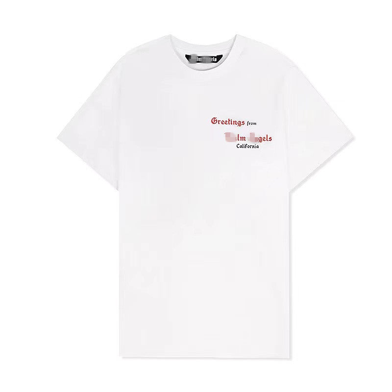 Palm Angels T Shirts Palm Angels Printed Short Sleeve T-shirt Male Half Sleeve