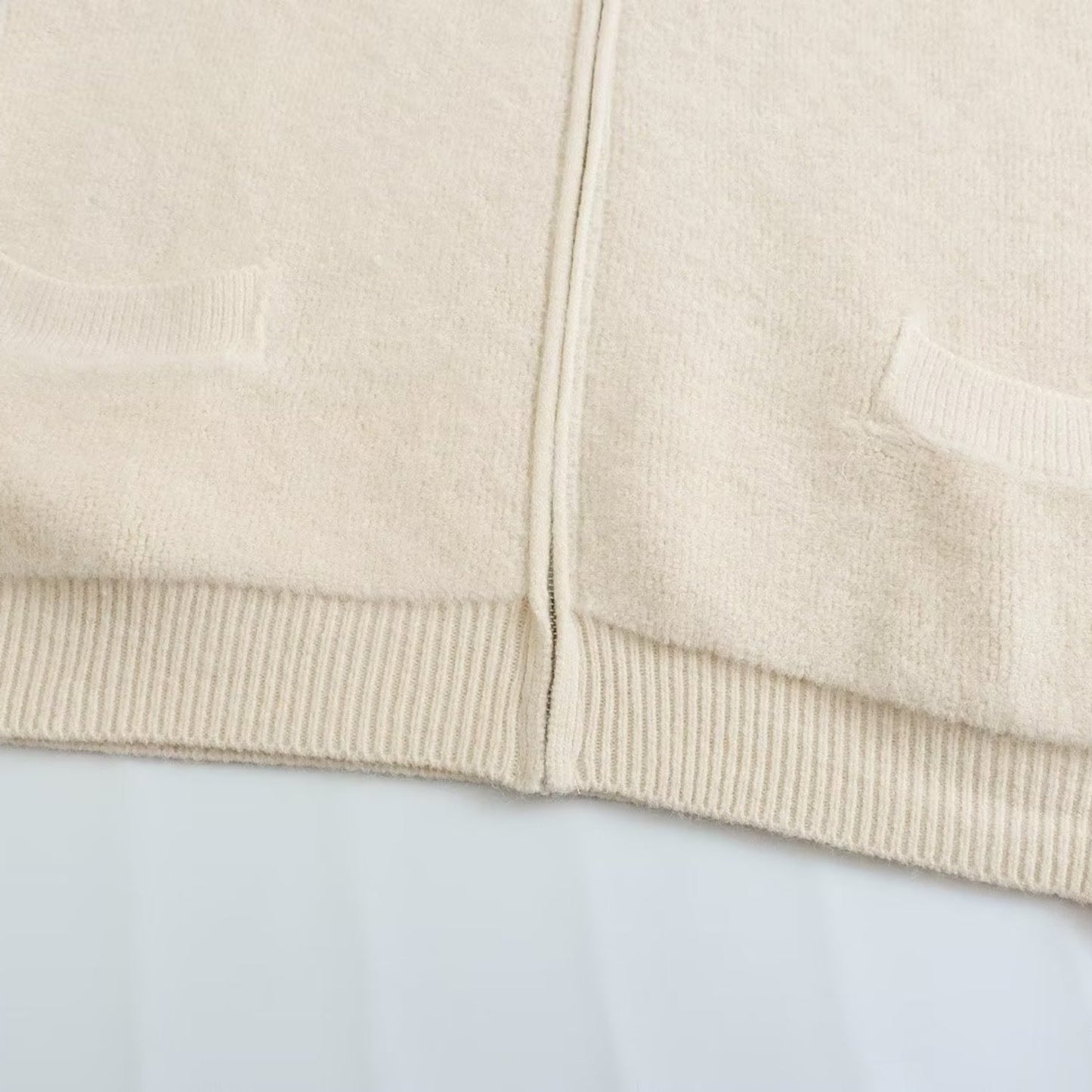 Women Sweater Knitwear Autumn Stand Collar Double Pocket Sleeveless Knit Vest Vest Jacket