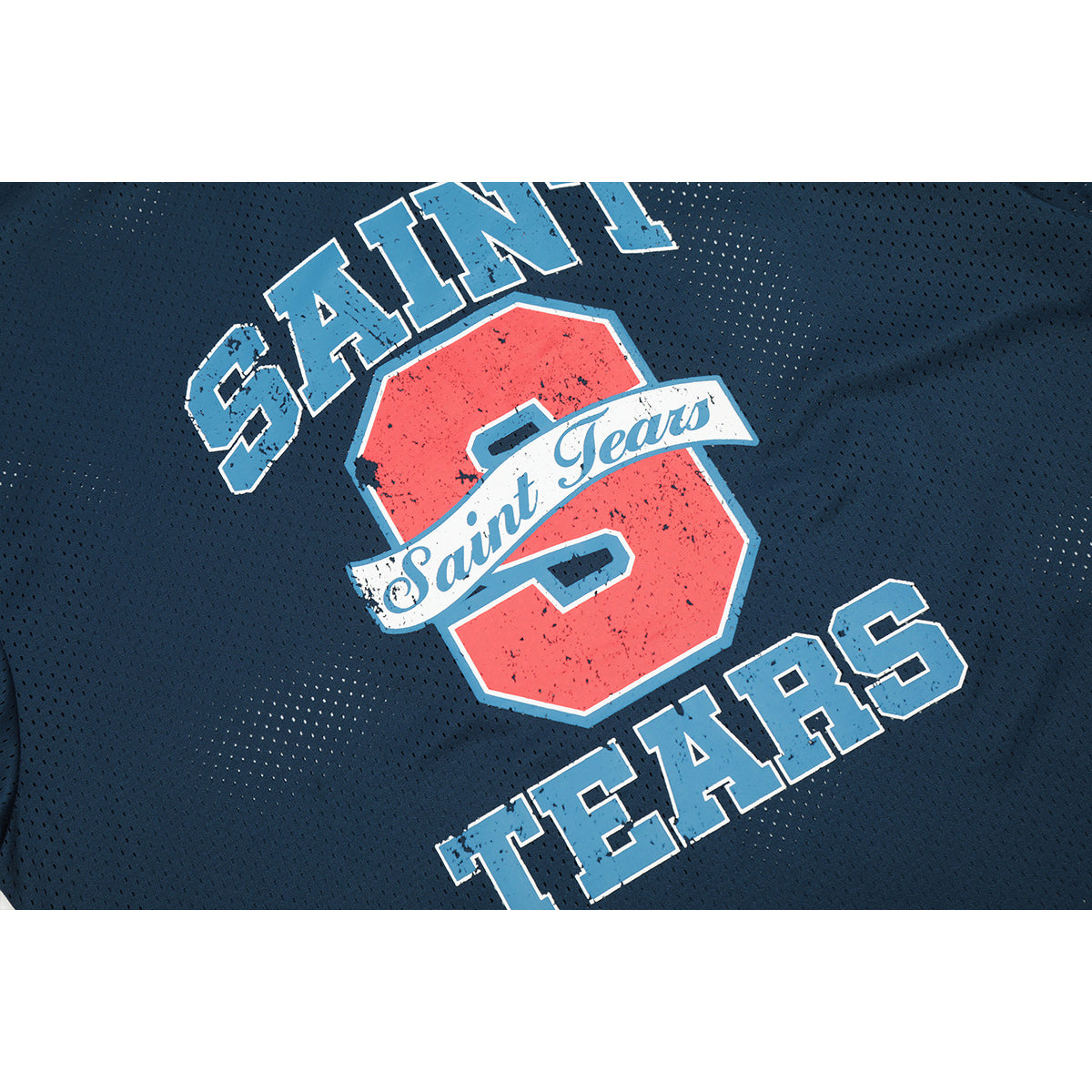 Unisex T-Shirts Saint Michael Mesh vintage Loose Sports T-Shirt