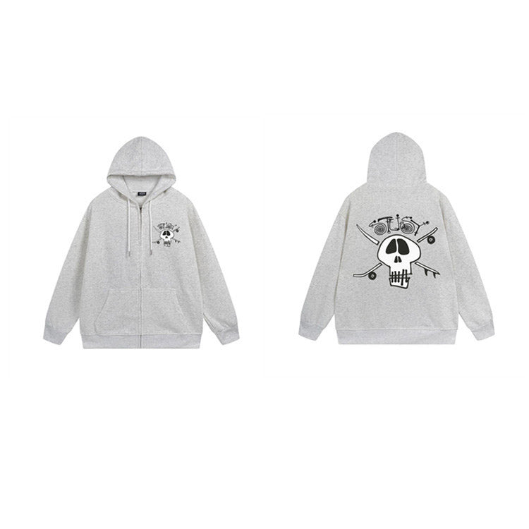 Stussy Hoodie Zip-Up Cardigan Fleece Hooded Sweater