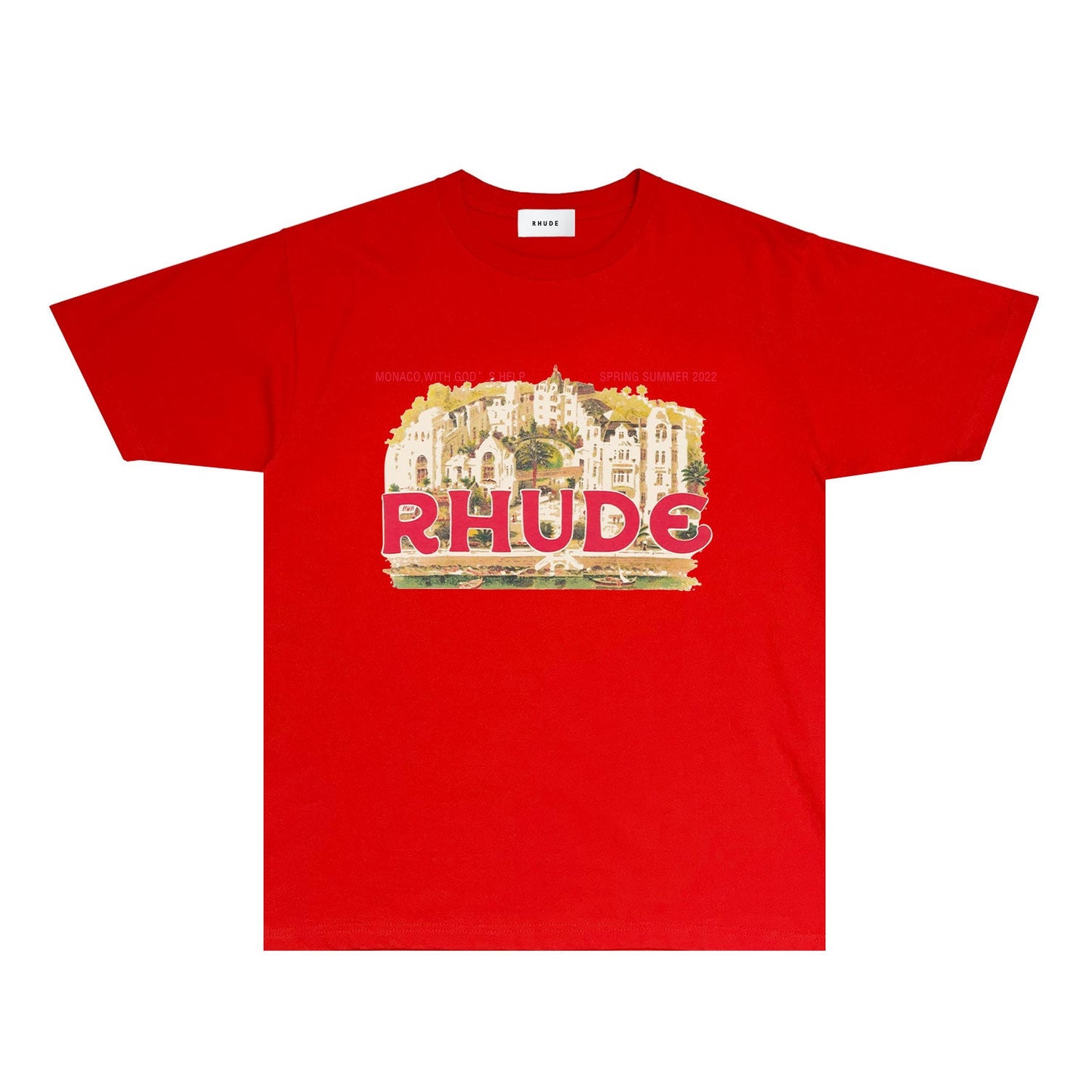 Rhude T Shirts Printed Trendy Pure Cotton