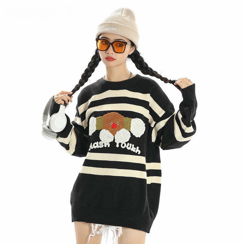Women Sweater Vintage Knitted Couple Sweater