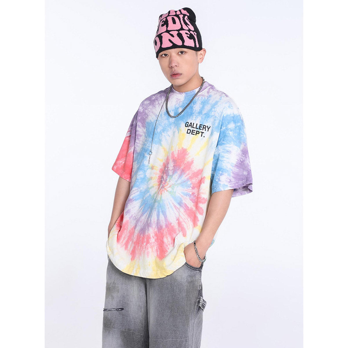 Unisex T-Shirts GALLERY DEPT Tie-dye Fashion Loose Tee