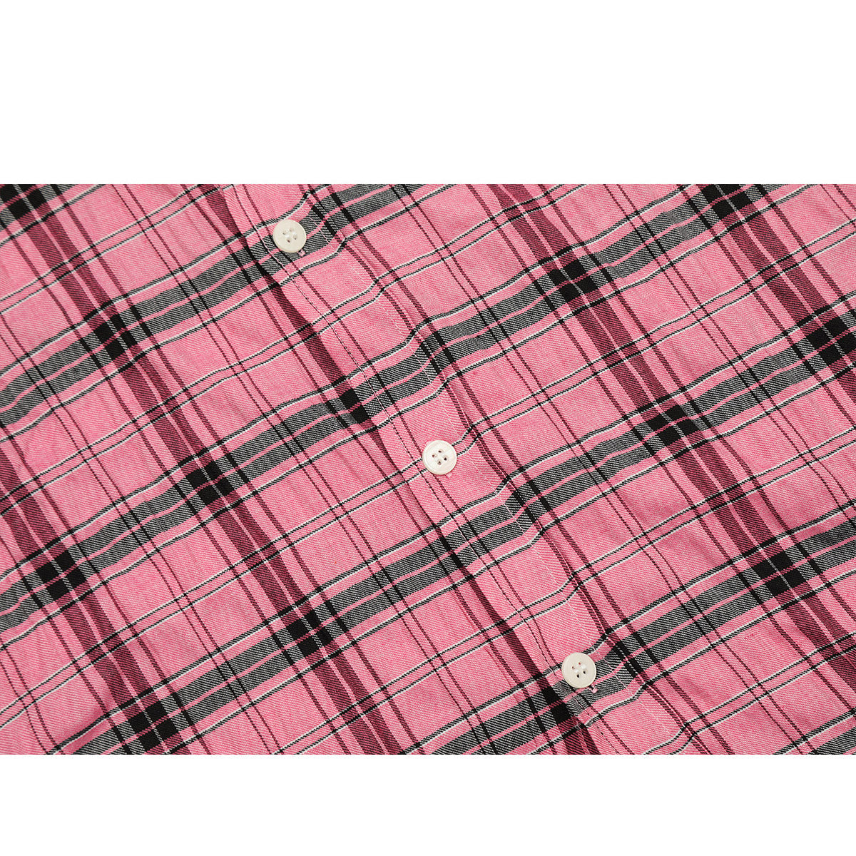 Unisex Shirts Our Legacy Pink Checked Loose Shirt