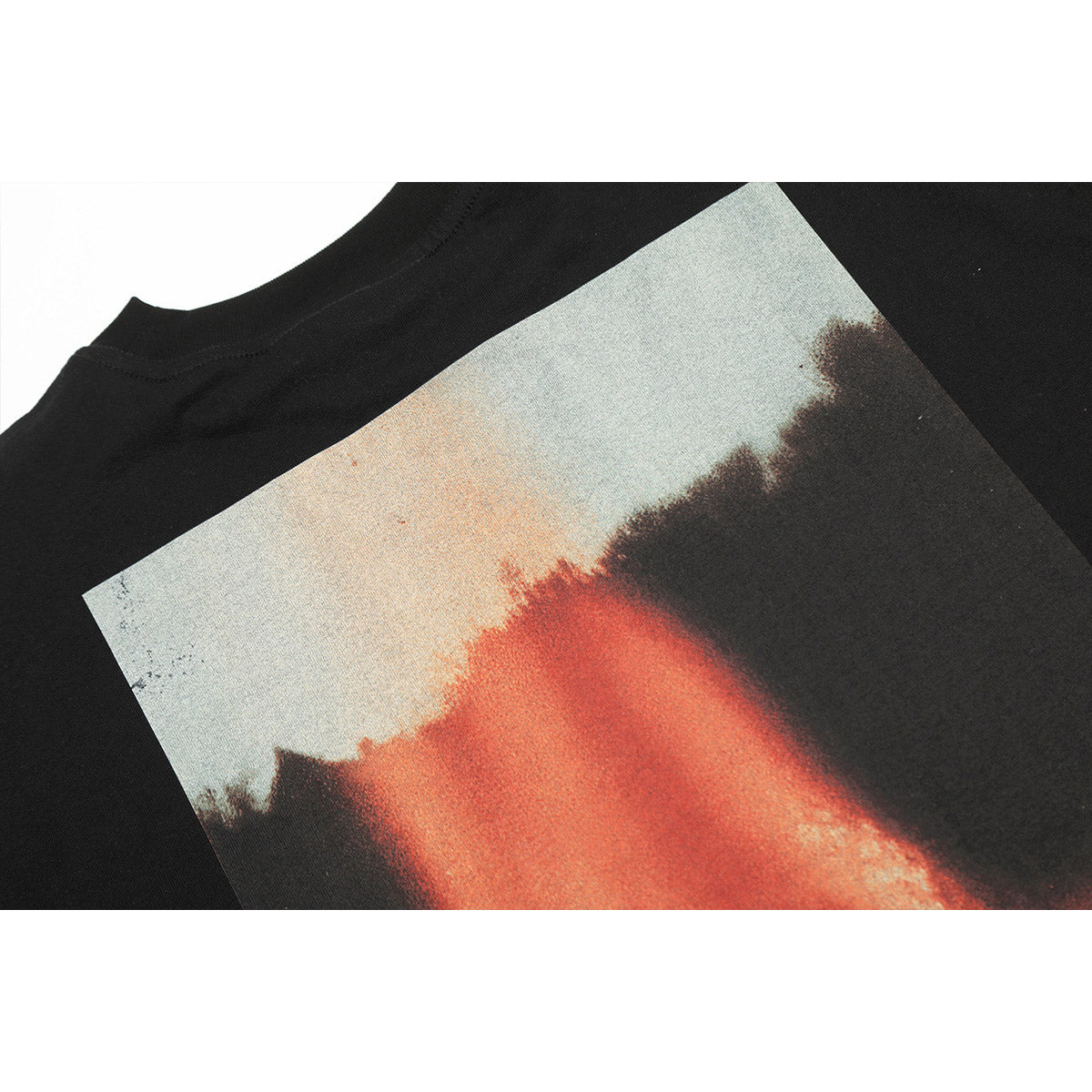 Unisex T-Shirts RR123 Flame Print Loose Casual T-Shirt