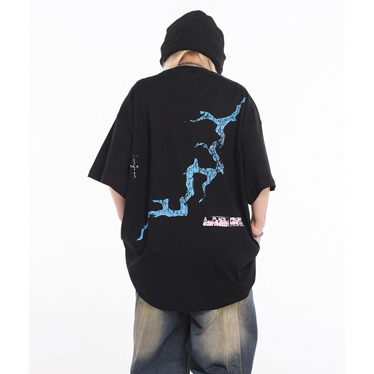 Unisex T-Shirts TRAVIS SCOTT CACTUS JACK Lightning Loose T-Shirt