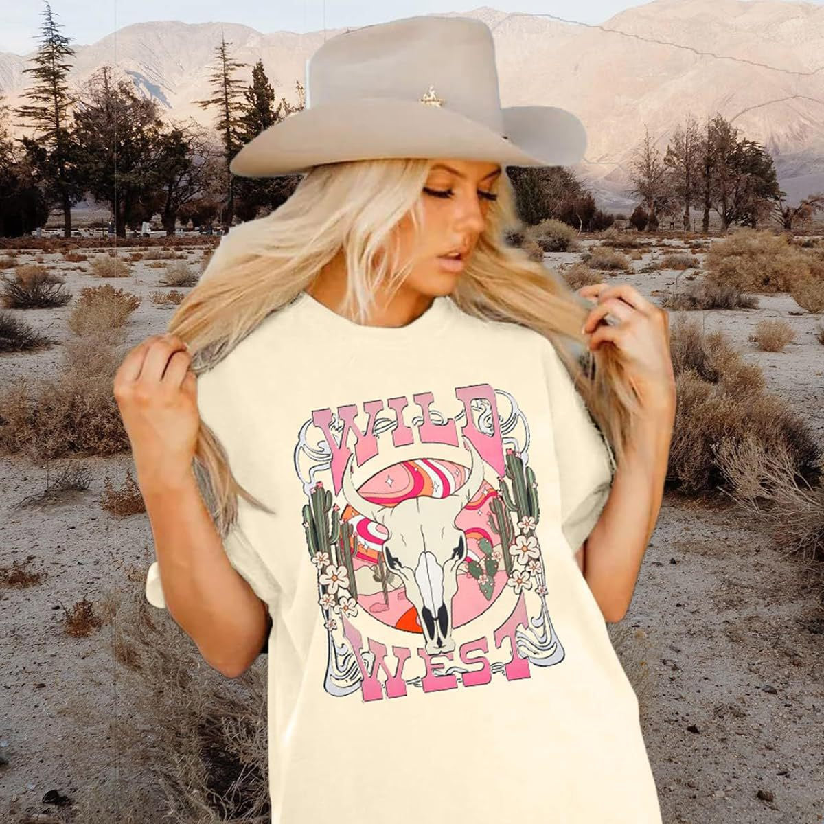 Western Shirts Women Wild West T Shirt Rodeo Cowgirl Outfits