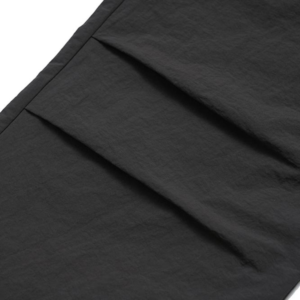 Men Sweatpants Flared Casual Pants Loose Knee Pleated Drawstring Wide Leg Mop Pants