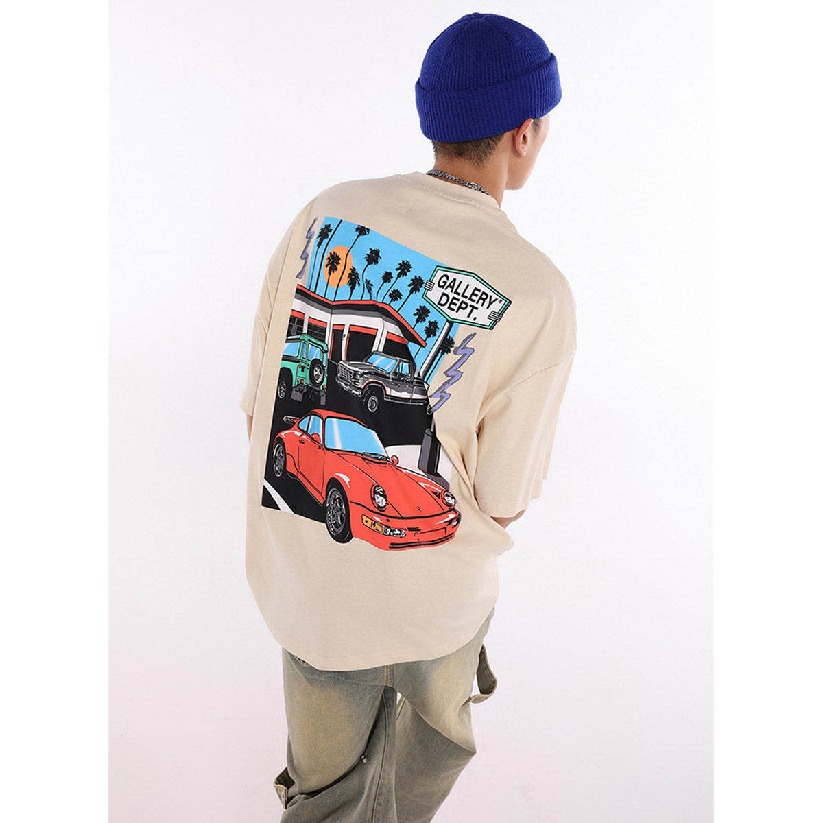 Unisex T-Shirts GALLERY DEPT Old Cartoon Car Print T-Shirt