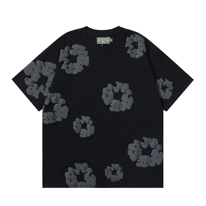 Denim Tears Outfit:T Shirt/Shorts (Separate Purchase Options) Loose Short Sleeve T-shirt Casual Shorts Suit
