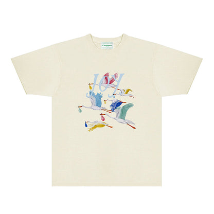 Casablanca T Shirts Fashion Print Street