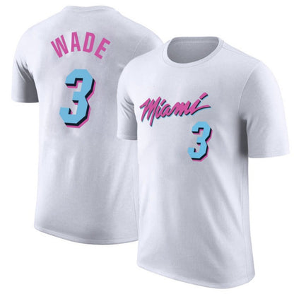 NBA T-Shirts NBA Jersey T-Shirt Heat Wade Butler Basketball Jacket Short Sleeve