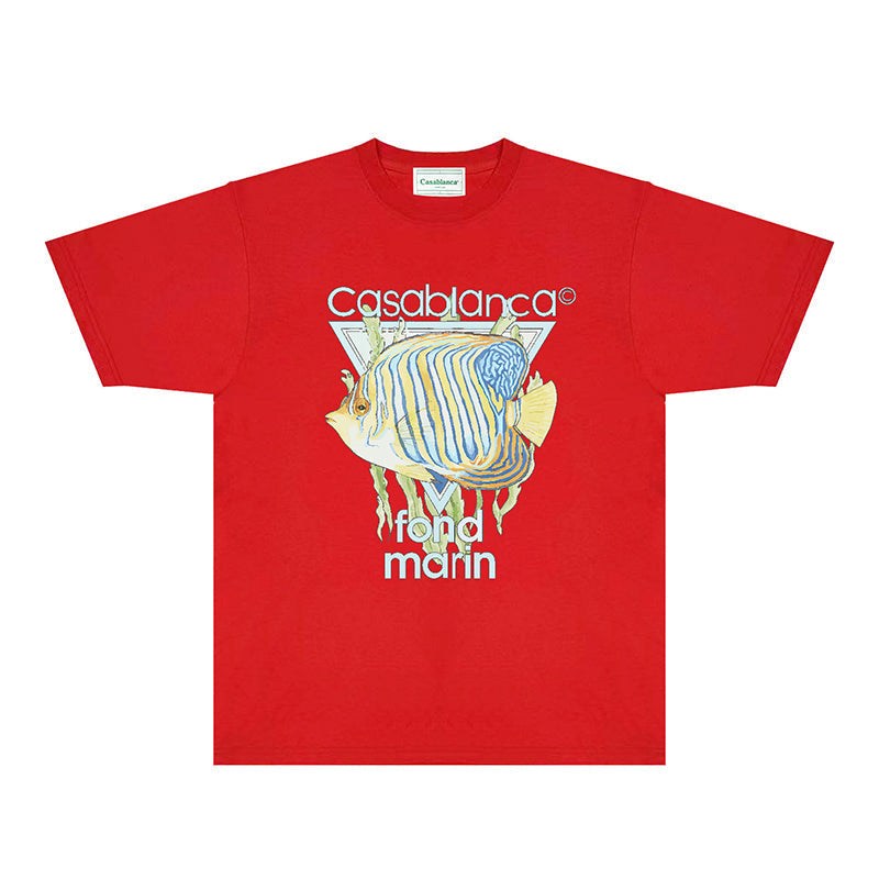 Casablanca T Shirts Fashion Print Street