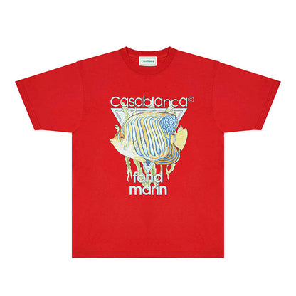 Casablanca T Shirts Fashion Print Street