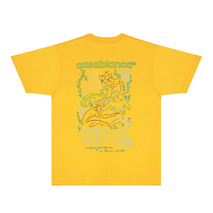 Casablanca T Shirts Fashion Print Street