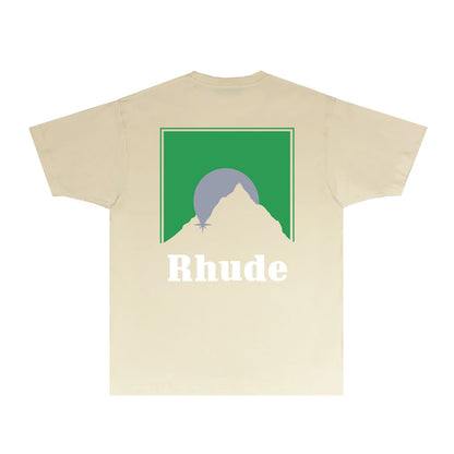 Rhude T Shirts Printed Trendy Pure Cotton