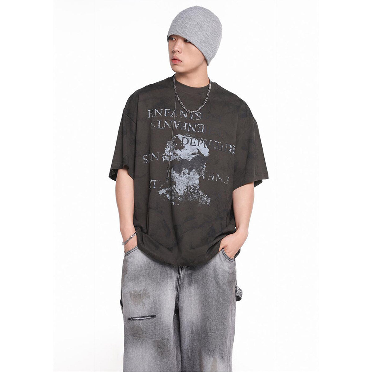 Unisex T-Shirts ERD Explosive Print Loose Fashion Tee