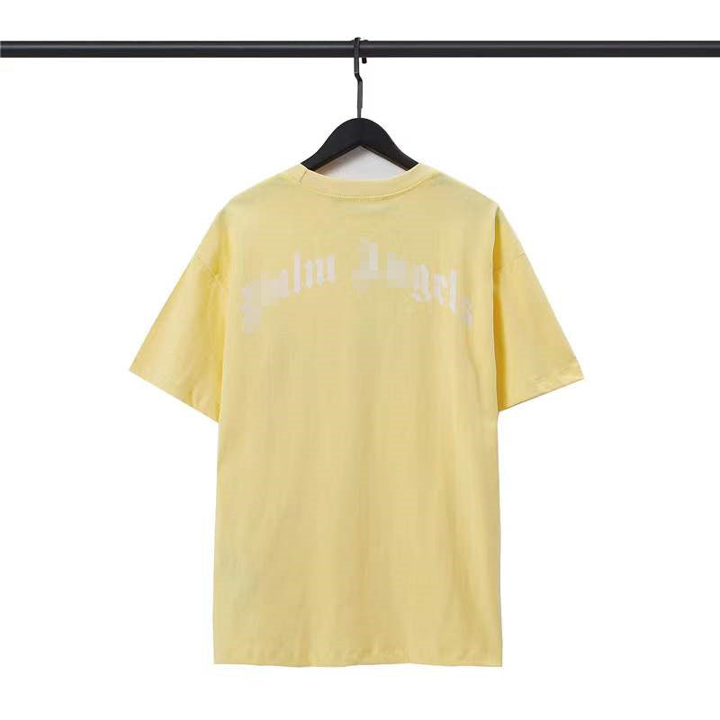 Palm Angels T Shirts Broken Bear Printed round Neck Short Sleeve T-shirt