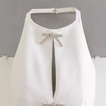 Women Tops Summer Bow Top Sexy Vest