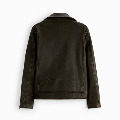 Men Motorcycle Jacket Vintage Distressed Faux Leather Motorcycle Jacket Leather Coat 8281405