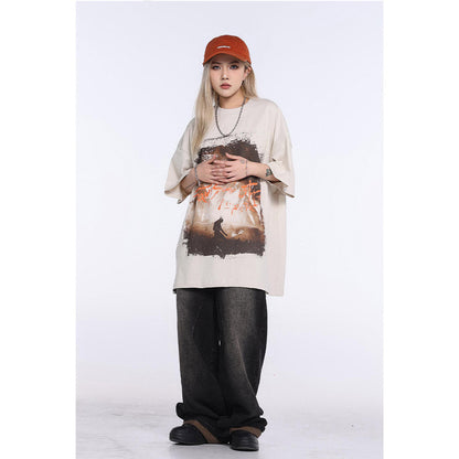 Unisex T-Shirts Travis Scott Album Portrait Cover Casual Loose T-Shirt