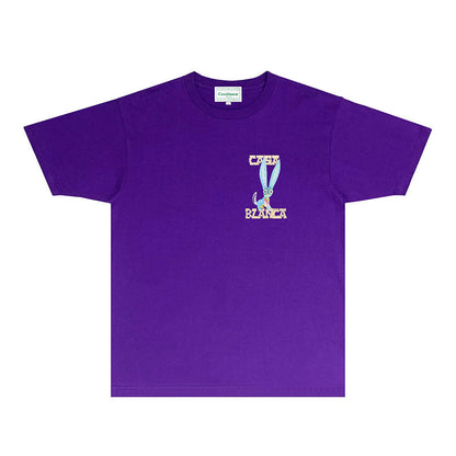 Casablanca T Shirts Fashion Print Street