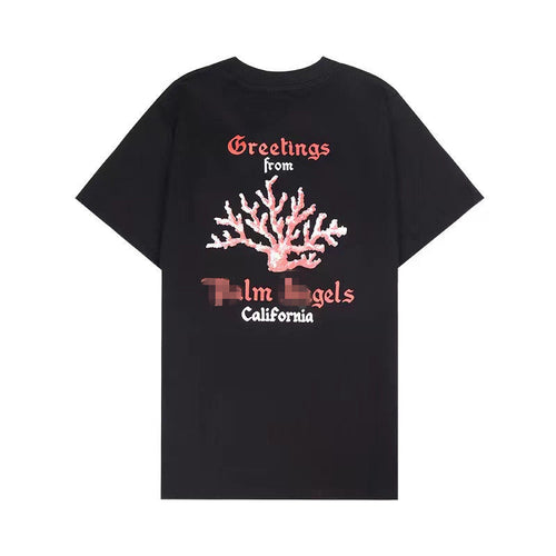 Palm Angels T Shirts Palm Angels Printed Short Sleeve T-shirt Male Half Sleeve