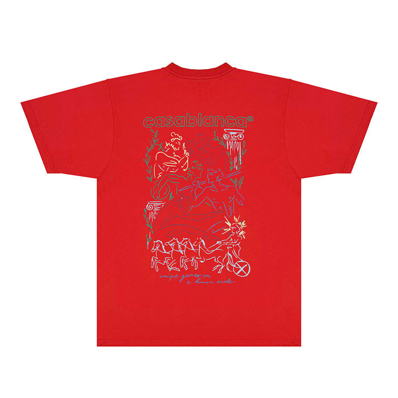 Casablanca T Shirts Fashion Print Street