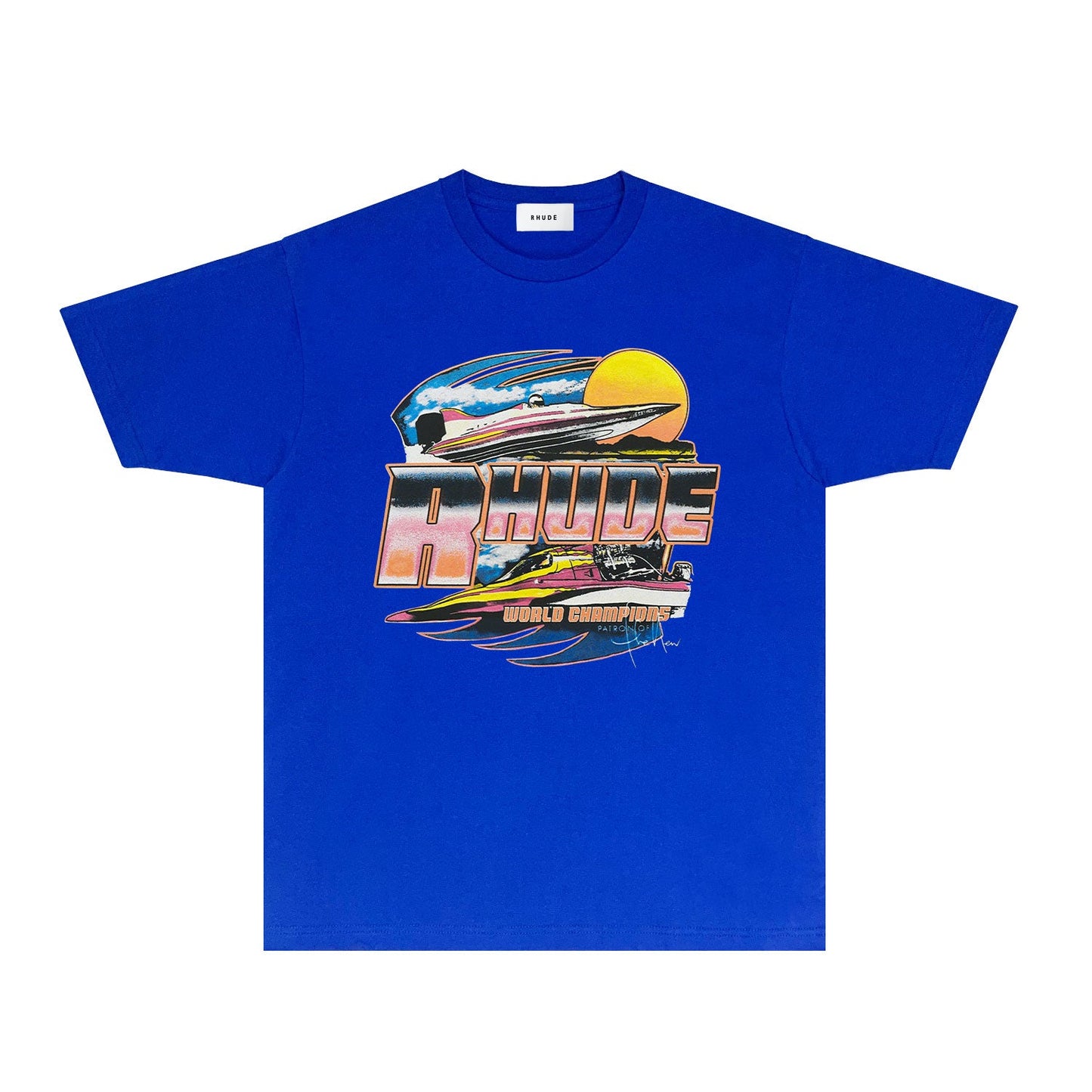 Rhude T Shirts Printed Trendy Pure Cotton