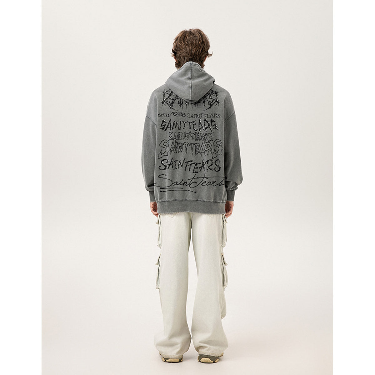 Unisex Hoodies Saint Michael Old Loose Hoodie