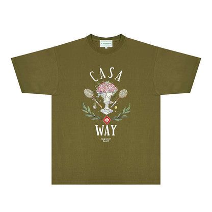 Casablanca T Shirts Fashion Print Street