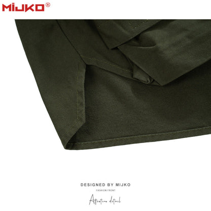 MIJKO Men Shorts 3D Pockets Drawstring Casual Shorts