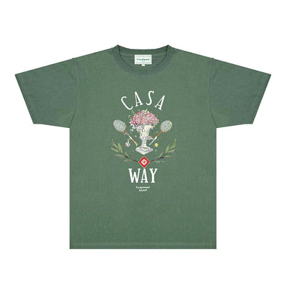 Casablanca T Shirts Fashion Print Street