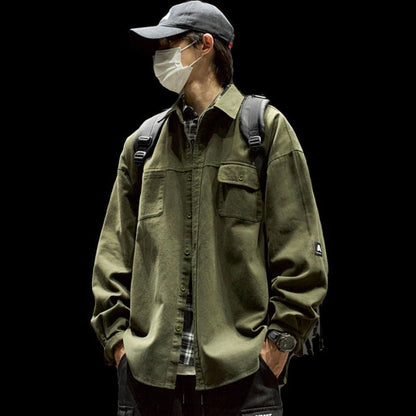 Men's Shirts Loose All-Match Retro Casual