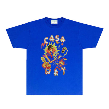Casablanca T Shirts Fashion Print Street
