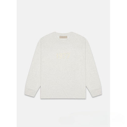 Fog Essentials Long Sleeve T-Shirt Unisex Flocking Logo Loose Sweater
